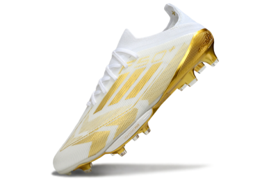 Adidas F50+ Elite Lightstrike Pro FG Low-Tops Football Boots - White/Gold