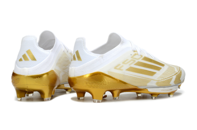 Adidas F50+ Elite Lightstrike Pro FG Low-Tops Football Boots - White/Gold