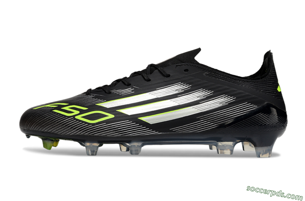 Adidas F50 Elite FG Low-Tops Football Boots - Black/Silver/Yellow 2
