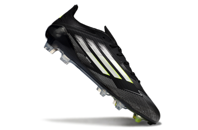 Adidas F50 Elite FG Low-Tops Football Boots - Black/Silver/Yellow