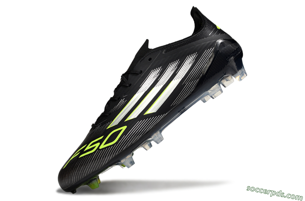 Adidas F50 Elite FG Low-Tops Football Boots - Black/Silver/Yellow 5