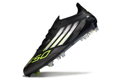 Adidas F50 Elite FG Low-Tops Football Boots - Black/Silver/Yellow