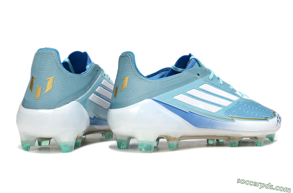 Messi x Adidas F50 Elite FG Low-Tops Football Boots - Jade/White/Blue 6