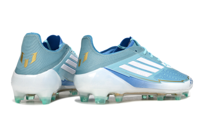 Messi x Adidas F50 Elite FG Low-Tops Football Boots - Jade/White/Blue