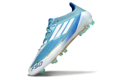 Messi x Adidas F50 Elite FG Low-Tops Football Boots - Jade/White/Blue