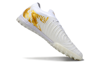 Nike Phantom GX 2 Elite TF Low-Tops Football Shoes - White/Gold