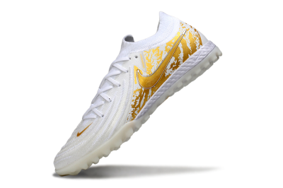 Nike Phantom GX 2 Elite TF Low-Tops Football Shoes - White/Gold