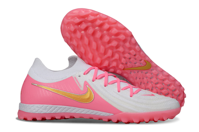 Nike Phantom GX 2 Elite TF Low-Tops Football Shoes - White/Pink/Gold