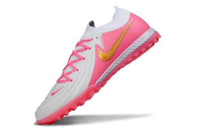 Nike Phantom GX 2 Elite TF Low-Tops Football Shoes - White/Pink/Gold