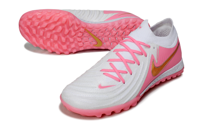 Nike Phantom GX 2 Elite TF Low-Tops Football Shoes - White/Pink/Gold