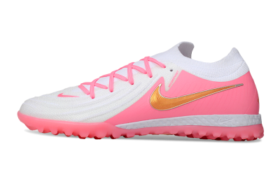 Nike Phantom GX 2 Elite TF Low-Tops Football Shoes - White/Pink/Gold