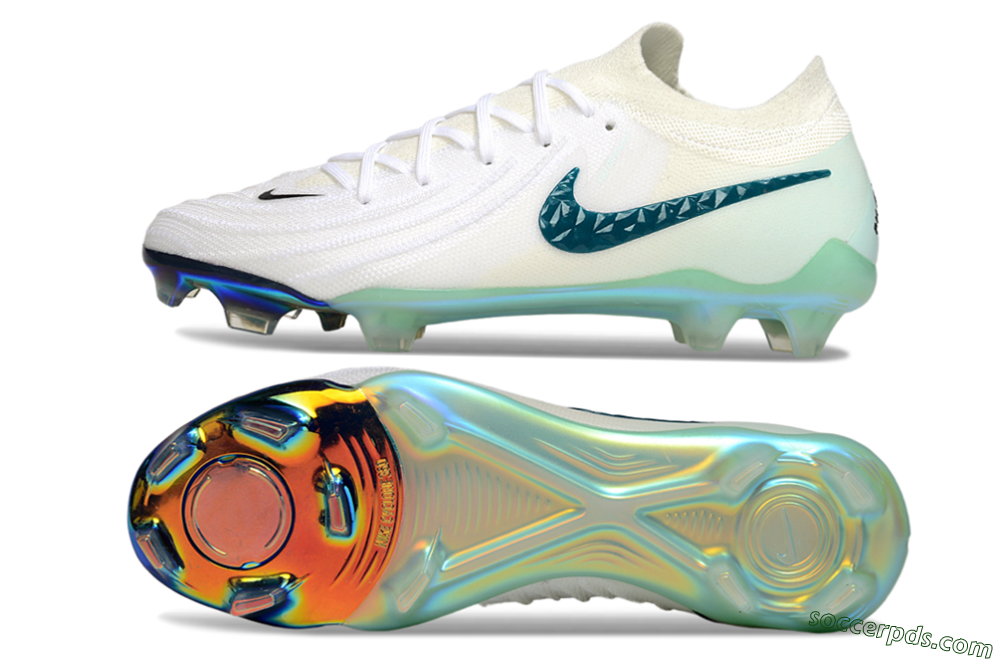 Nike Phantom GX 2 Elite FG Low-Tops Football Boots - White/Black/Jade 0