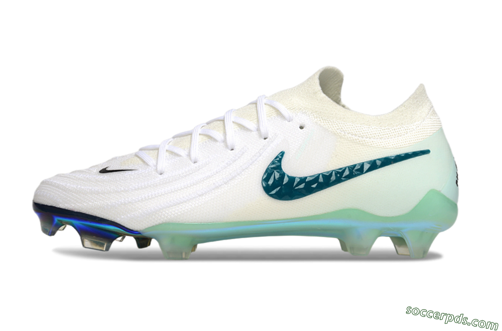 Nike Phantom GX 2 Elite FG Low-Tops Football Boots - White/Black/Jade 2