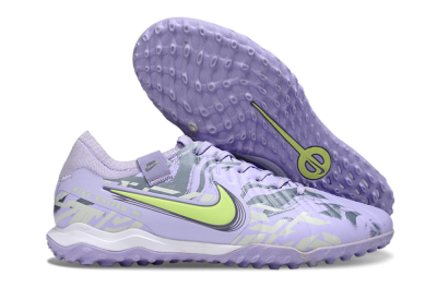 Nike Tiempo Legend 10 Pro TF Low-Tops Football Shoes - Purple/Black/Yellow