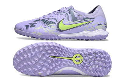 Nike Tiempo Legend 10 Pro TF Low-Tops Football Shoes - Purple/Black/Yellow