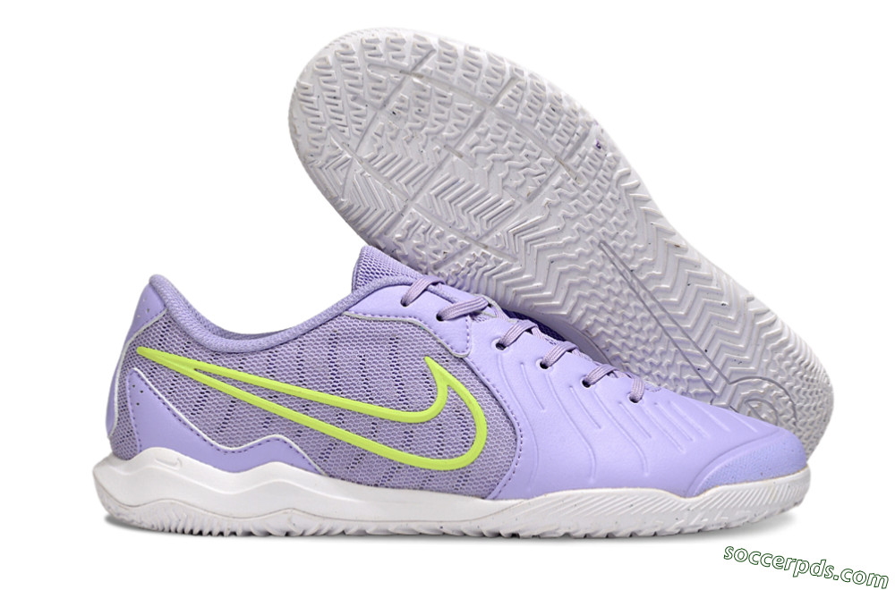 Nike Tiempo Legend 10 Academy IC Low-Tops Football Shoes - Purple/Yellow 1