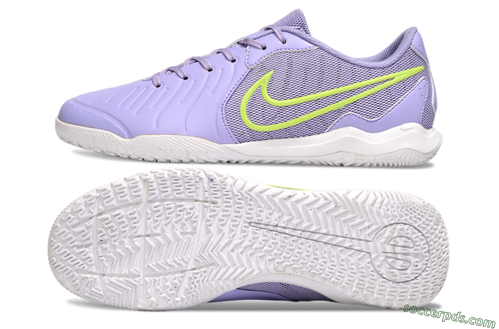 Nike Tiempo Legend 10 Academy IC Low-Tops Football Shoes - Purple/Yellow 0