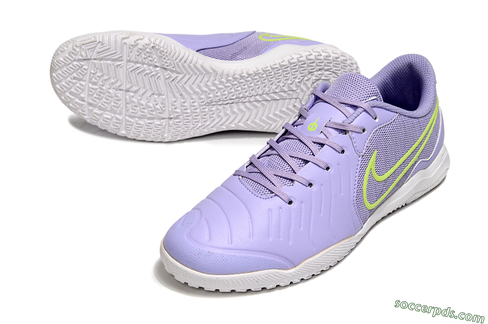 Nike Tiempo Legend 10 Academy IC Low-Tops Football Shoes - Purple/Yellow 3