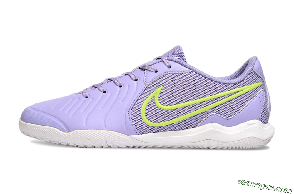 Nike Tiempo Legend 10 Academy IC Low-Tops Football Shoes - Purple/Yellow 2
