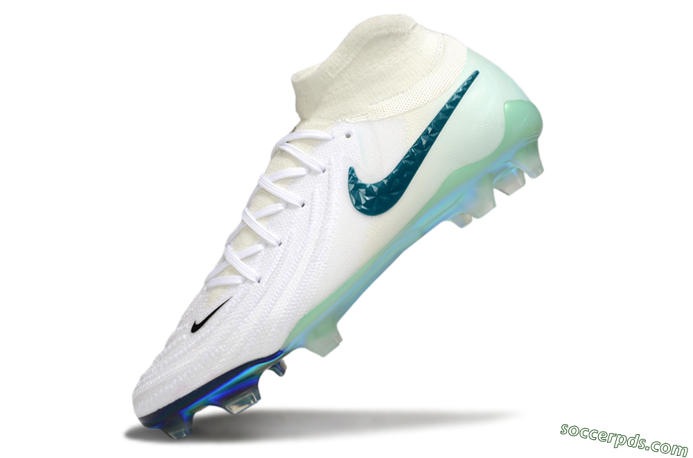 Nike Phantom Luna Elite NU FG Low-Tops Football Boots - White/Black/Jade 5