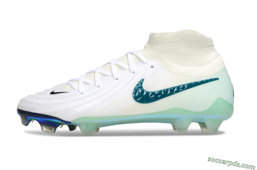 Nike Phantom Luna Elite NU FG Low-Tops Football Boots - White/Black/Jade 2