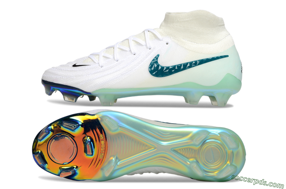 Nike Phantom Luna Elite NU FG Low-Tops Football Boots - White/Black/Jade 0