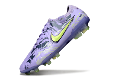 Nike Tiempo Legend 10 Elite FG Low-Tops Football Boots - Purple/Black/Yellow