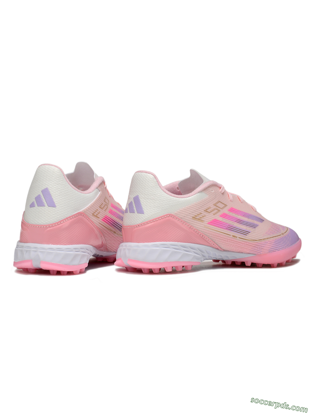 Adidas F50 Pro TF Low-Tops Football Shoes - Pink/Purple/Gold 6