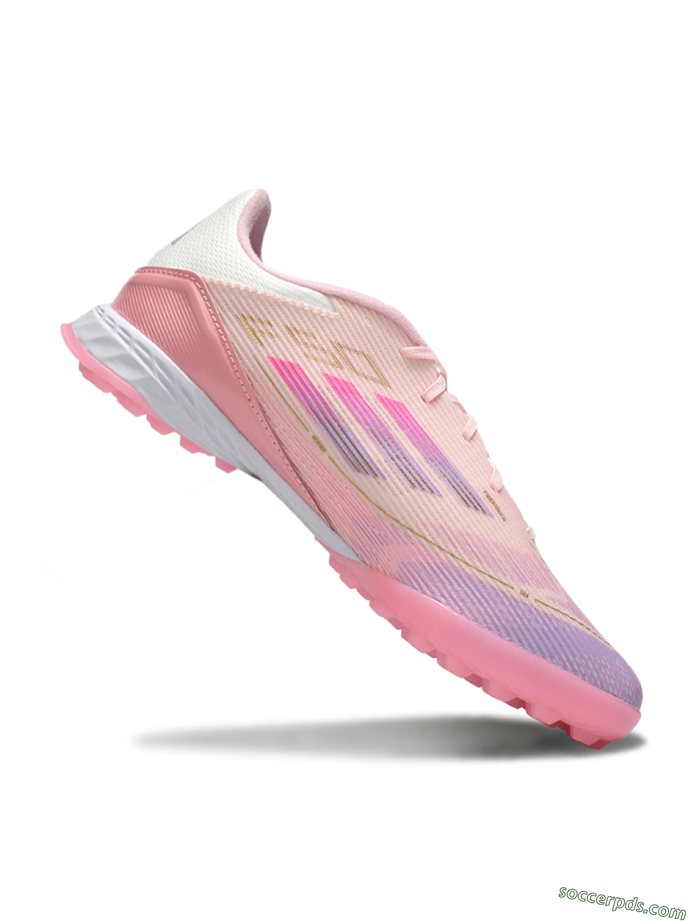 Adidas F50 Pro TF Low-Tops Football Shoes - Pink/Purple/Gold 4