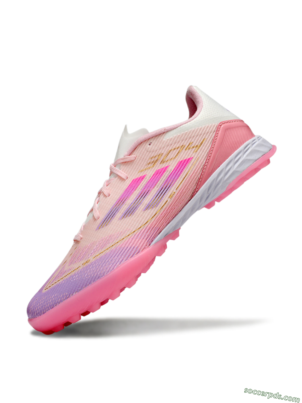 Adidas F50 Pro TF Low-Tops Football Shoes - Pink/Purple/Gold 5