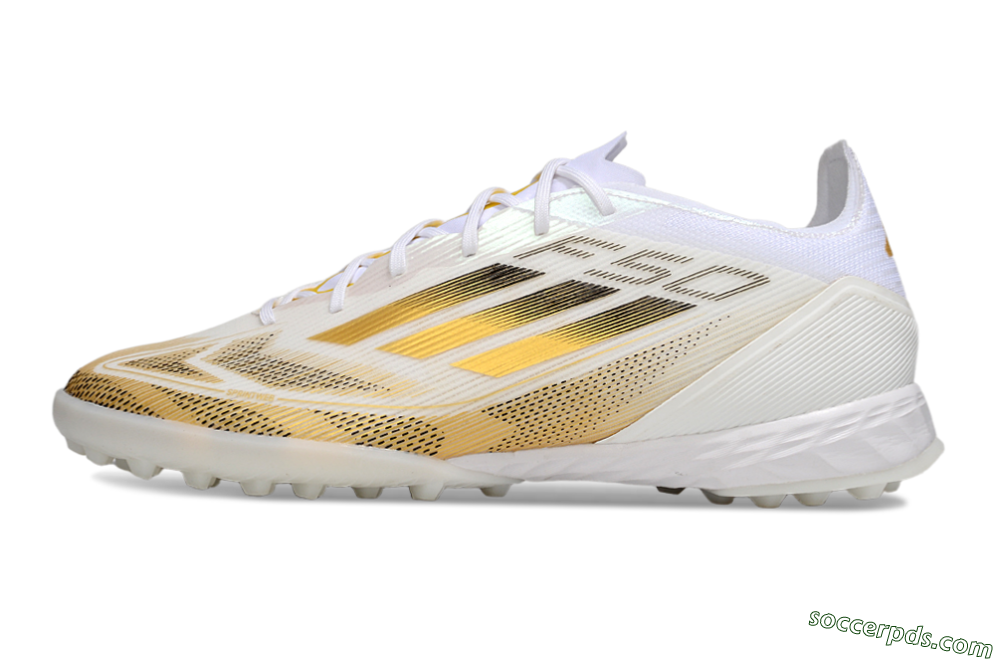 Adidas F50 Elite Kings League TF Low-Tops Football Shoes - White/Yellow/Black 2
