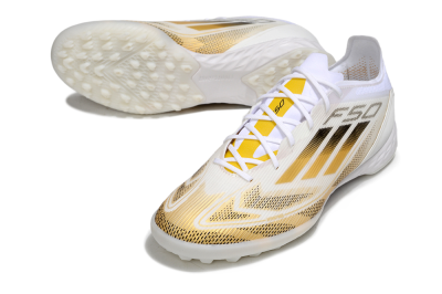 Adidas F50 Elite Kings League TF Low-Tops Football Shoes - White/Yellow/Black