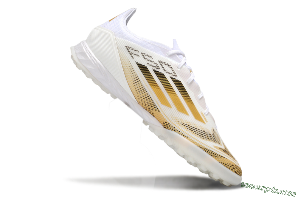 Adidas F50 Elite Kings League TF Low-Tops Football Shoes - White/Yellow/Black 4
