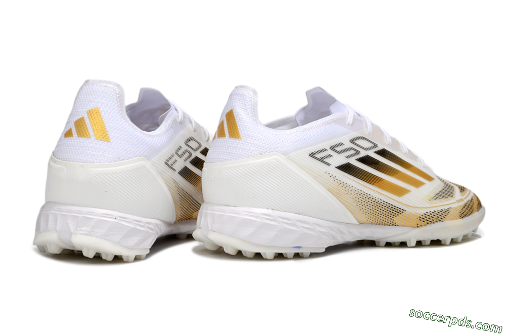 Adidas F50 Elite Kings League TF Low-Tops Football Shoes - White/Yellow/Black 6