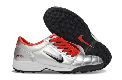 Nike Total 90 II TF Low-Tops Football Shoes - Silver/Black/Red