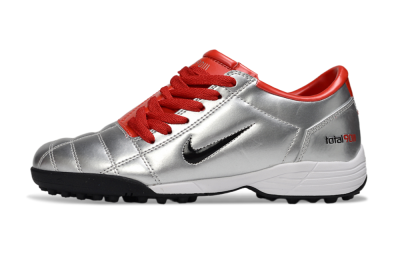 Nike Total 90 II TF Low-Tops Football Shoes - Silver/Black/Red