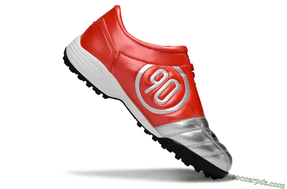 Nike Total 90 II TF Low-Tops Football Shoes - Silver/Black/Red 4