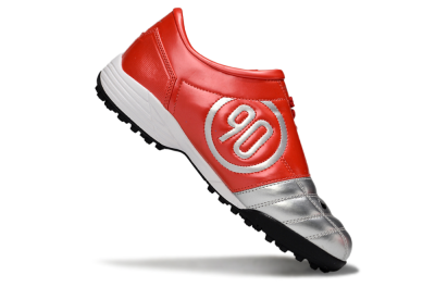Nike Total 90 II TF Low-Tops Football Shoes - Silver/Black/Red