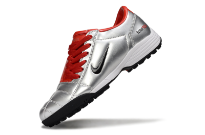 Nike Total 90 II TF Low-Tops Football Shoes - Silver/Black/Red