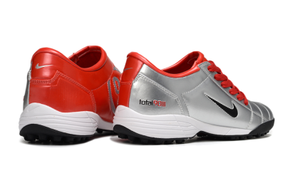Nike Total 90 II TF Low-Tops Football Shoes - Silver/Black/Red