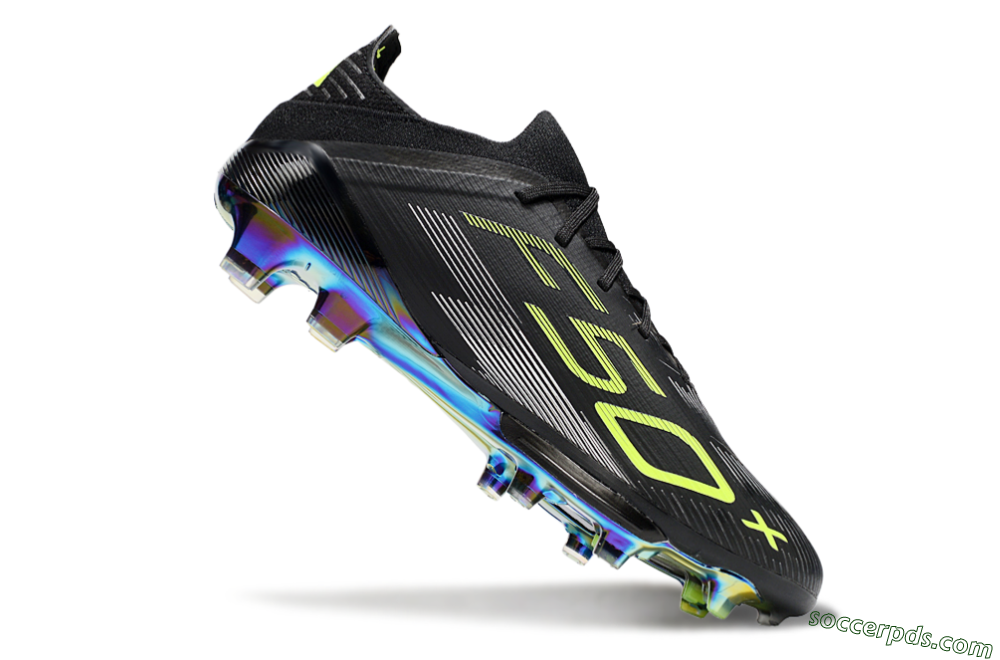 Adidas F50+ Elite Lightstrike Pro FG Low-Tops Football Boots - Black/Yellow/Silver 4