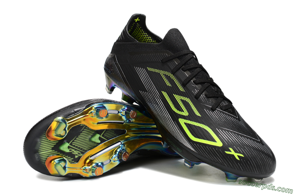 Adidas F50+ Elite Lightstrike Pro FG Low-Tops Football Boots - Black/Yellow/Silver 3