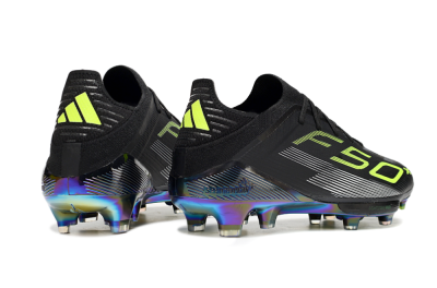 Adidas F50+ Elite Lightstrike Pro FG Low-Tops Football Boots - Black/Yellow/Silver