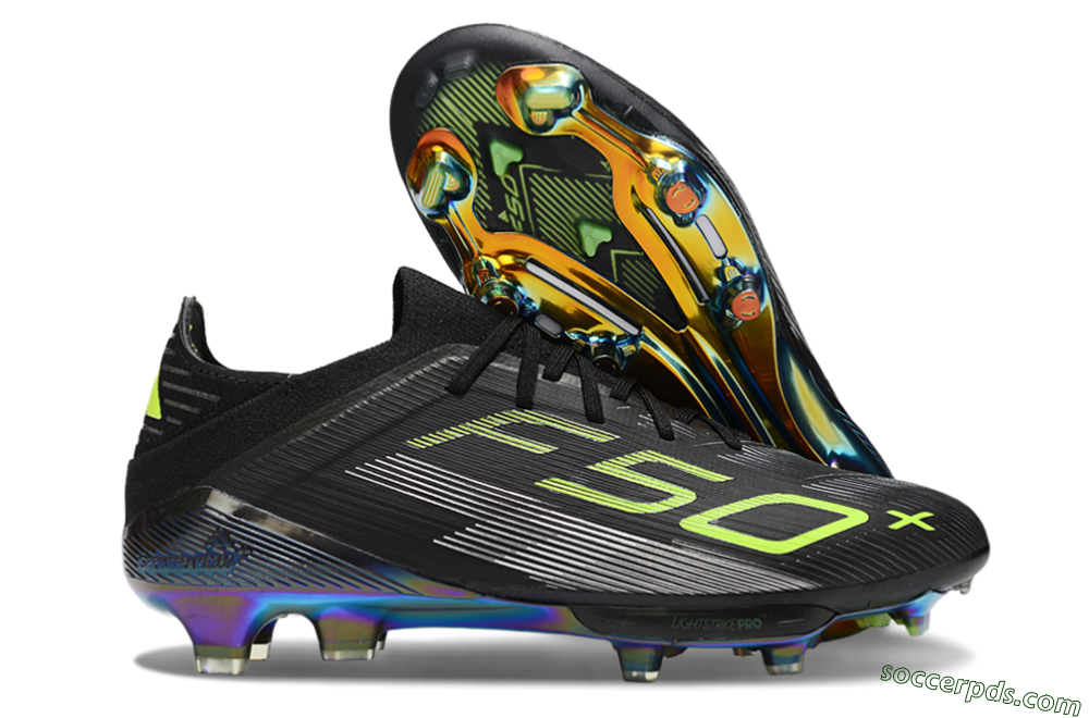 Adidas F50+ Elite Lightstrike Pro FG Low-Tops Football Boots - Black/Yellow/Silver 1