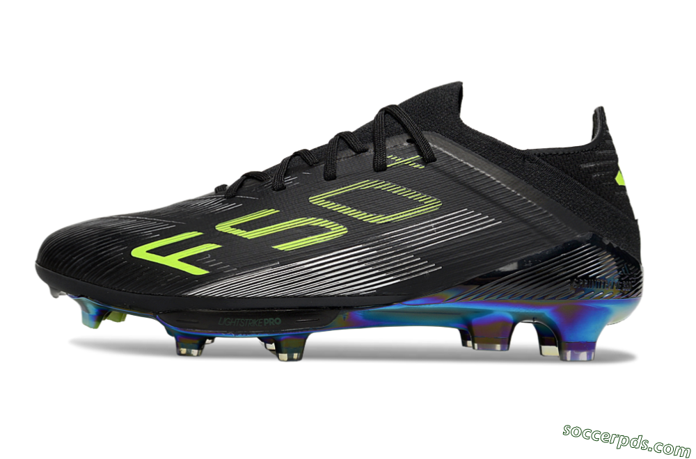 Adidas F50+ Elite Lightstrike Pro FG Low-Tops Football Boots - Black/Yellow/Silver 2