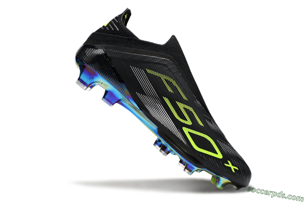 Adidas F50+ Elite Lightstrike Pro Laceless FG Low-Tops Football Boots - Black/Yellow/Silver 4