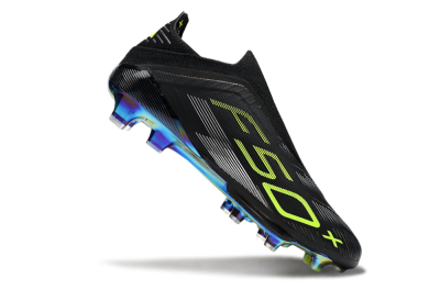 Adidas F50+ Elite Lightstrike Pro Laceless FG Low-Tops Football Boots - Black/Yellow/Silver
