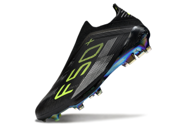 Adidas F50+ Elite Lightstrike Pro Laceless FG Low-Tops Football Boots - Black/Yellow/Silver