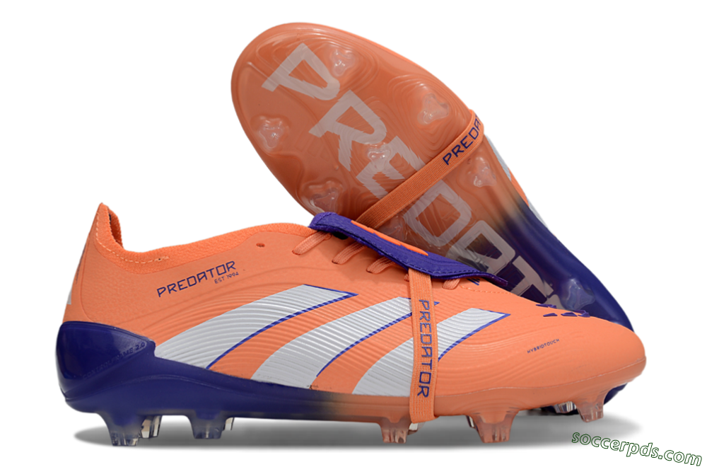 Adidas Predator Elite Foldover Tongue FG Low-Tops Football Boots - Orange/White/Blue 1