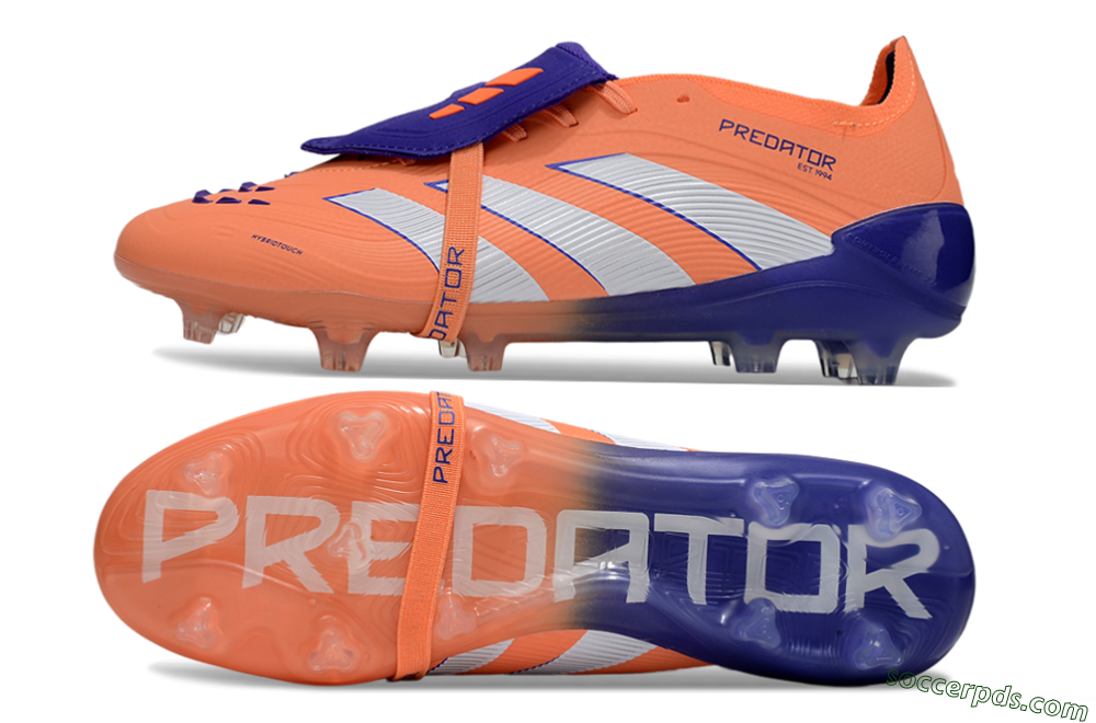 Adidas Predator Elite Foldover Tongue FG Low-Tops Football Boots - Orange/White/Blue 0